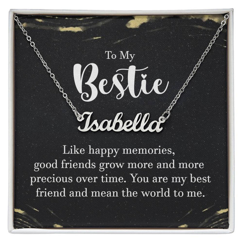 Custom Name Necklace (Best Friend Message)