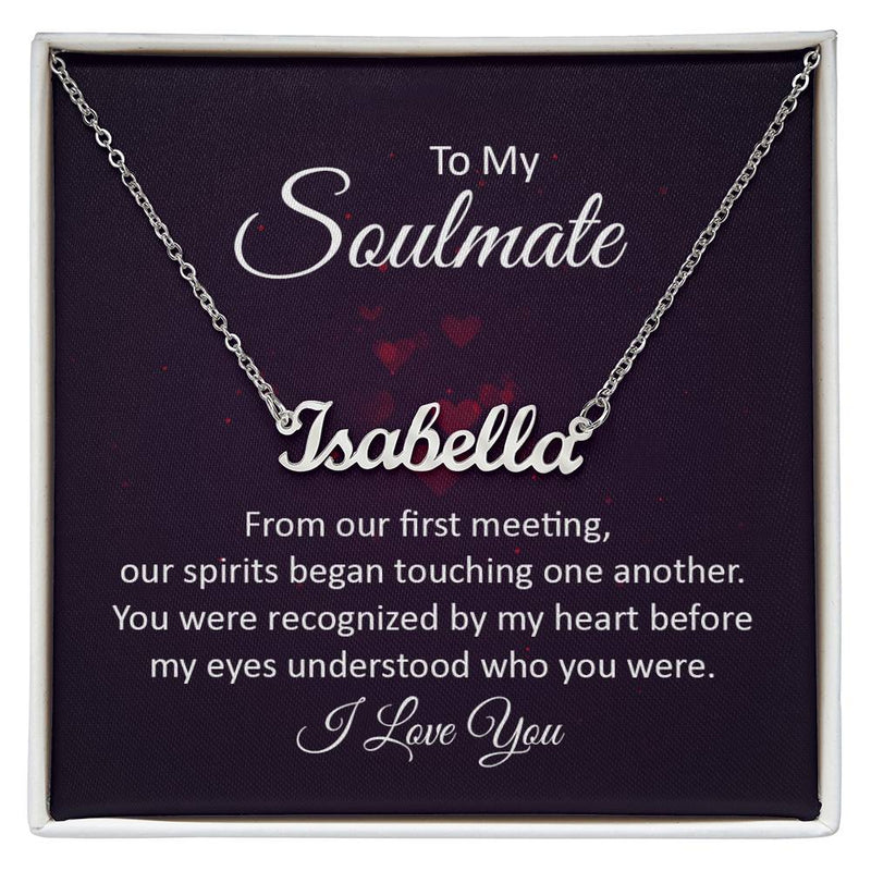 Custom Name Necklace (Soulmate Message)