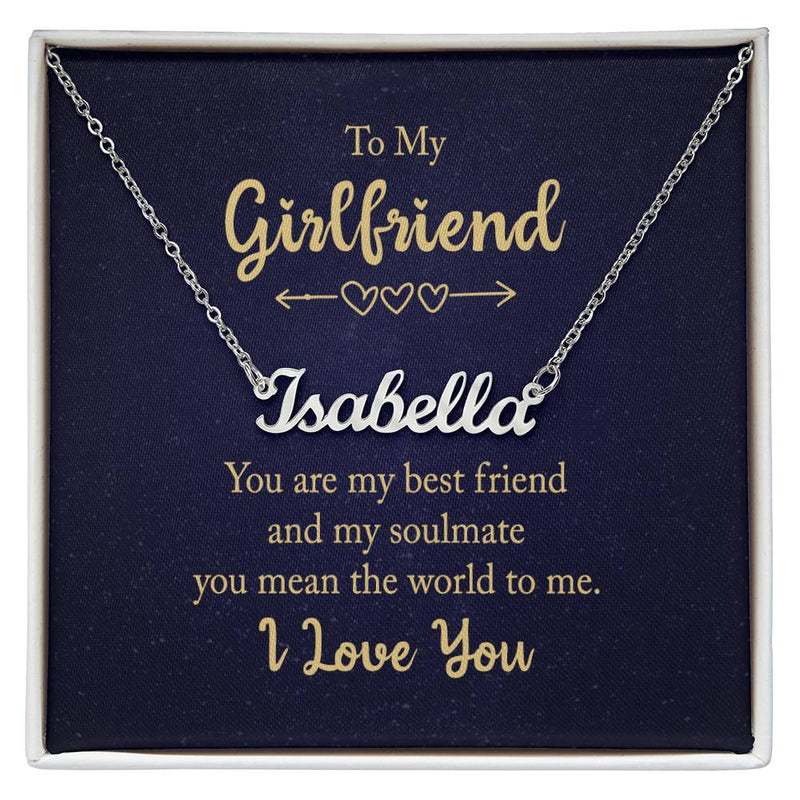 Custom Name Necklace (Girlfriend Message)