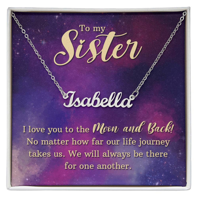Custom Name Necklace (Sister Message)