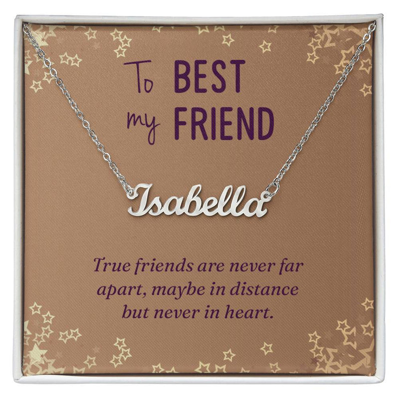 Custom Name Necklace (Best Friend Message #2)