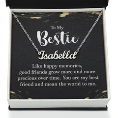 Custom Name Necklace (Best Friend Message)